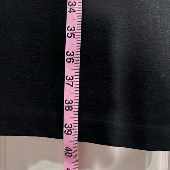 Talbots Size 16 v-neck sleeveless Black Dress midi knee length professional plus - Picture 5 of 5